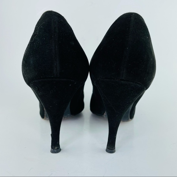 Vintage Rhythm Step Black Velvet Pumps -Size 6.5 - Picture 9 of 10
